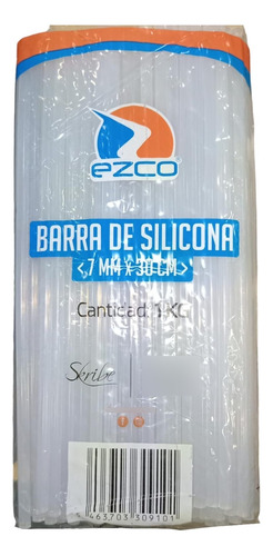 Barras De Silicona Fina Ezco Por 1 Kilo 7mm X 30cm