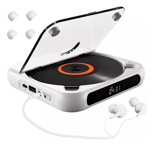 Leitor De Cd Portátil Com 5 Modos De Reprodução E Telas Sens