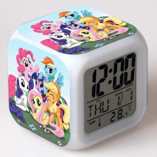 Reloj Despertador My Little Pony Cubo Para Niña