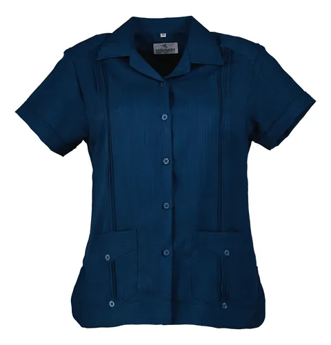 Blusa guayabera mujer new arrivals