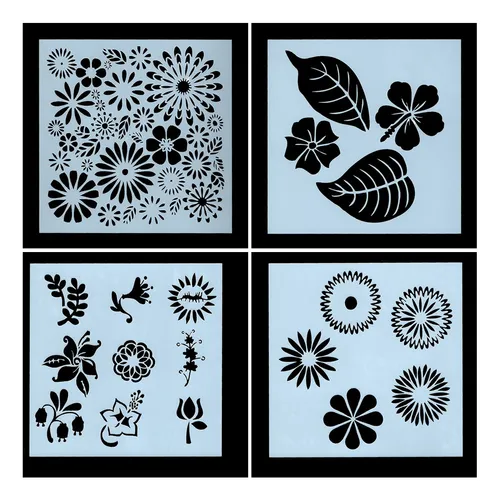 Plantilla De Dibujo De Flores, Molde Con Recorte De Flores,