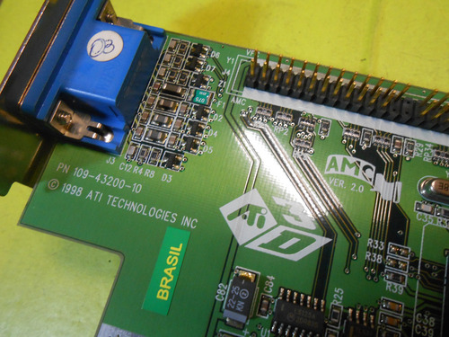 Placa De Video Agp Ati Rage Pro 3d 4mb P/n 334134-001 Retro (Usado)