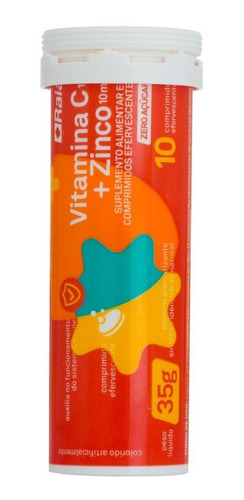 Suplemento Alimentar Raia Vitamina C + Zinco 10 Comprimidos 