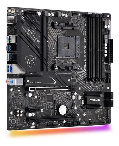 Placa Mãe Asrock B550m Pg Riptide, Chipset B550, Amd Am4