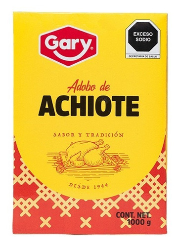 Adobo Recado Achiote Gary 1kg Yucateco Sabroso Achiote
