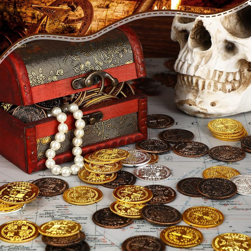 ~? Charniol 300 Pcs Monedas De Oro De Plástico Monedas Pirat