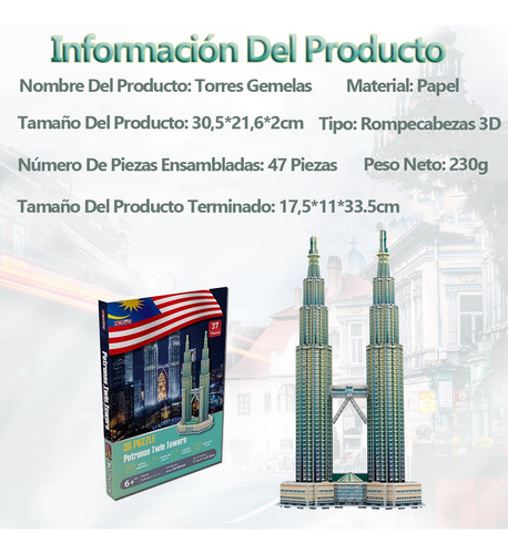 Juguetes De Puzzle Rompecabezas 3d Didacticos Torres Gemelas