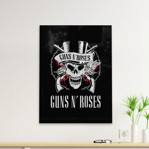 Cuadro Deco Guns N Roses Calavera Skull (d0425 Boleto.store)