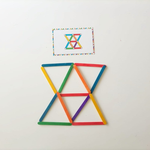 Imagen 8 de 10 de Juego De Cartas Para Armar Figuras Geométricas Para Niños