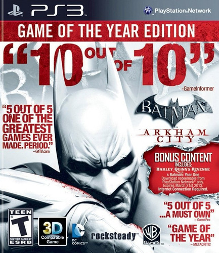 Batman Arkham City Ps3 Ultimate Edition Nuevo Sellado 