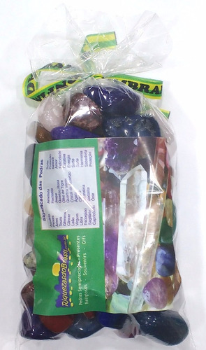 Saco 500g Pedras Brasileiras Naturais Sortidas Polidas 2-4cm