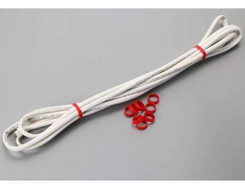 100 Sujetacables De Silicona Onlykxy Reutilizables Rojo