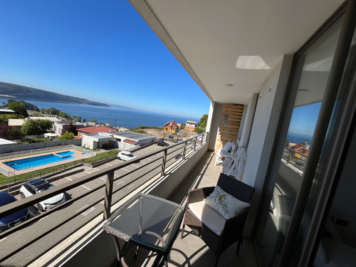 Departamento Amoblado Con Vista Al Mar, Tomé.