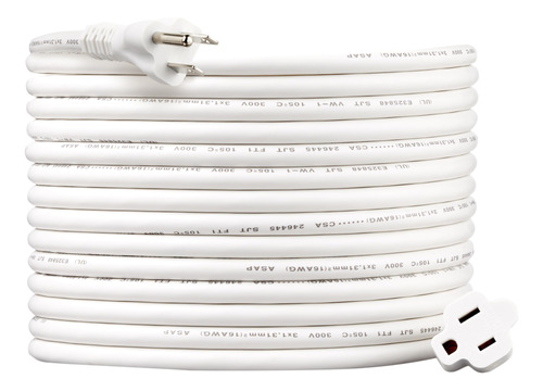 Amazon Basics Cable De Extensión, 13 Amperios, 125 V, 25 P.