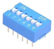 Comprar 10 X Interruptor Dip Switch 6 Posiciones 2.54mm Electronica