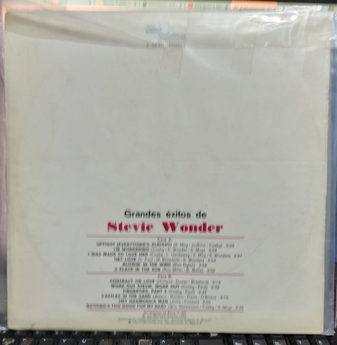 Stevie Wonder Grandes Exitos De Stevie Wonder Vinyl Import (Usado)