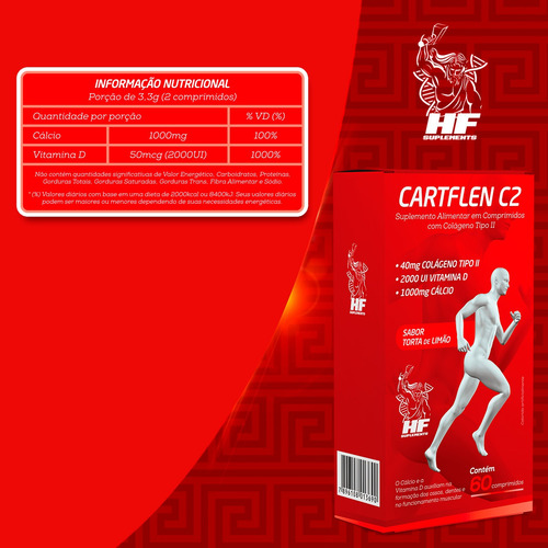 Imagem 6 de 9 de Cartflen C2 Colageno Tipo Ii 4x 60 Comp Hf Suplements