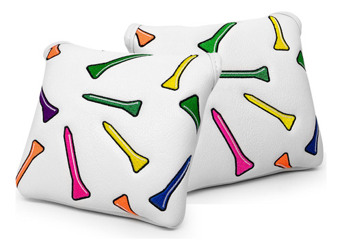 Cuero Golf Mallet Putter Talla Única Cuadrado 12,5x12cm