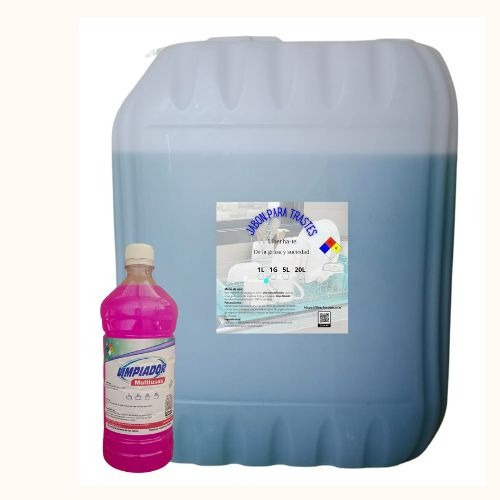 Jabón Para Trastes Liquido 20 Litros + 1l Multiusos Gratis