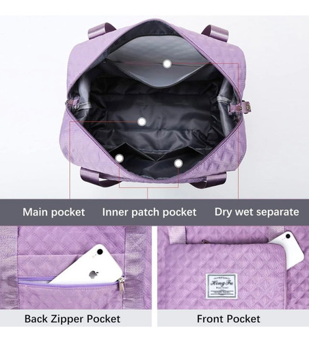 Imagen 6 de 7 de Bolso De Mano Plegable Gran Capacidad Ideal Para Tus Viajes