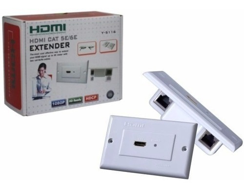 Imagem 1 de 6 de Espelho De Parede Hdmi 4,45 X 2,87 X 1,18 - Cat-5e/6e