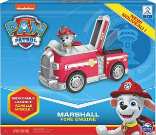 Vehículo Con Figura Paw Patrol, Marshalls Fire Engine