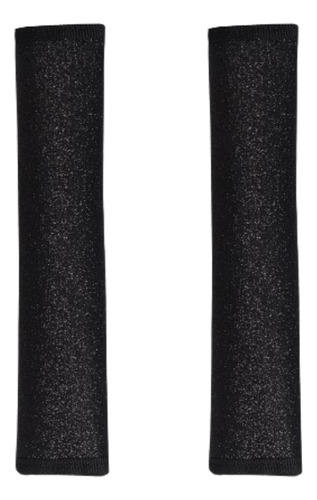 Funda Protector Cubre Cinturón Seguridad Auto Glitter Cuero Color Glitter Negro