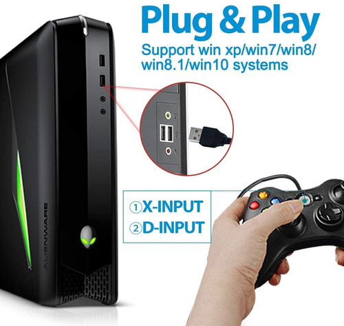 Juego De Mando Con Cable Para Xbox 360pc Gamepad 