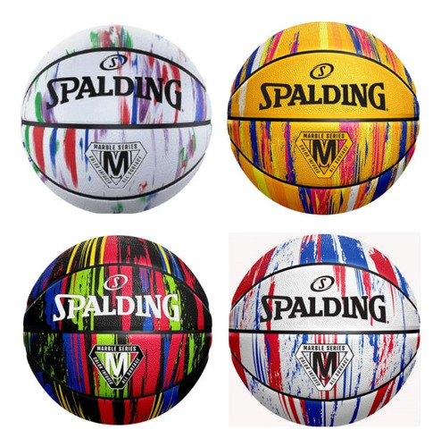 Balón Baloncesto Spalding Marble Series #7 Original Colores