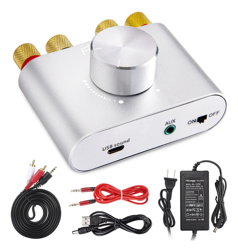 Facmogu Silver F900s Mini Amplificador De Potencia Bluetooth