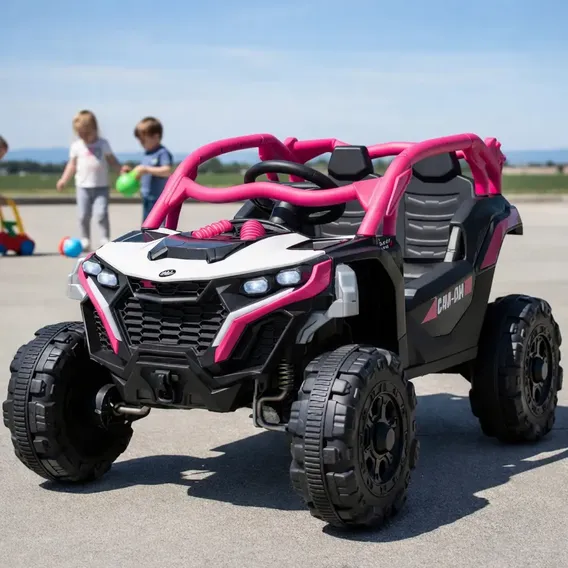 Carro Elétrico Infantil De Controle Remoto Quadriciclo Utv Cor Rosa Voltagem Do Carregador 127/220v