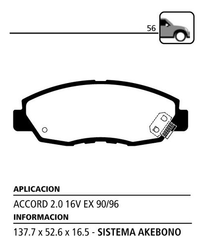 Juego Pastillas De Freno Delanteras Litton Accord Ex 90-96