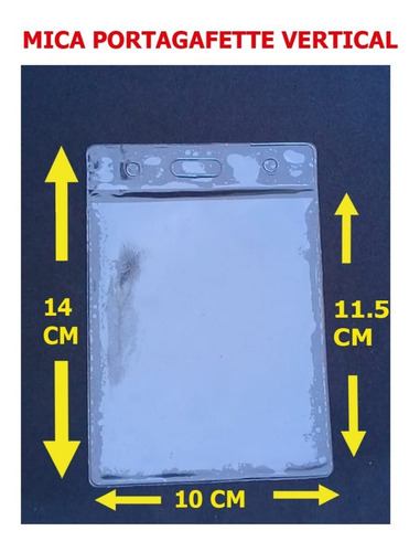 Mica Porta Gafette Vertical 10 X 14 Cm 150 Piezas Con Envío 