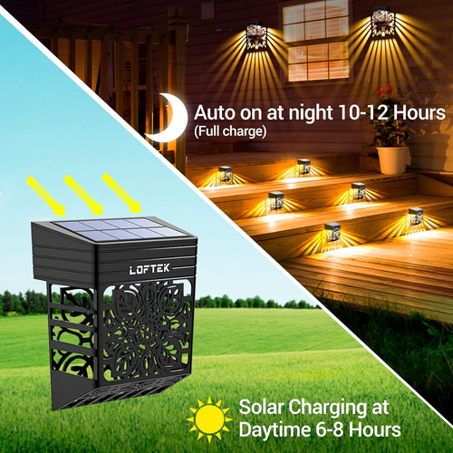 Luces Solares Para Cercas, 8 Uds., Loftek
