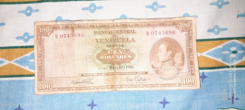 Vendo Billete Antiguo De 100 Bs Año Mayo 10 1966