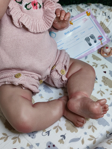 Muñeca Bebe Reborn Cuerpo Suave Venas Visibles Realista Pelo