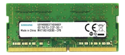 Memoria RAM color verde 4GB 1 Samsung M471A5143EB0-CPB