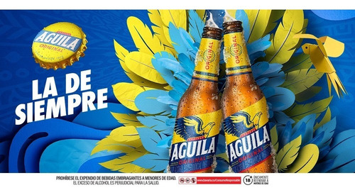 Cerveza Aguila, La Mejor Cerveza De Colombia. 24 Unidades