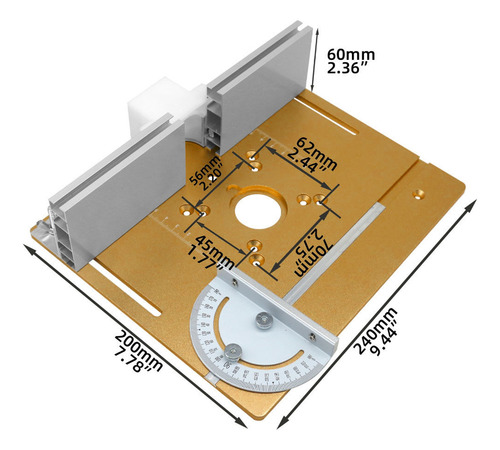 Conjunto De Placas De Inserção De Mesa De Roteador De 3 Liga