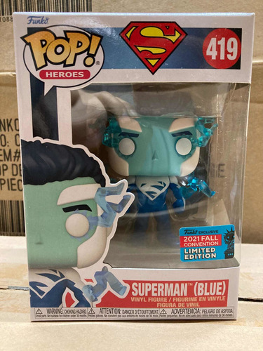Superman Blue 419 Dc Super Heroes Sdcc 2021 Funko Pop Nuevo