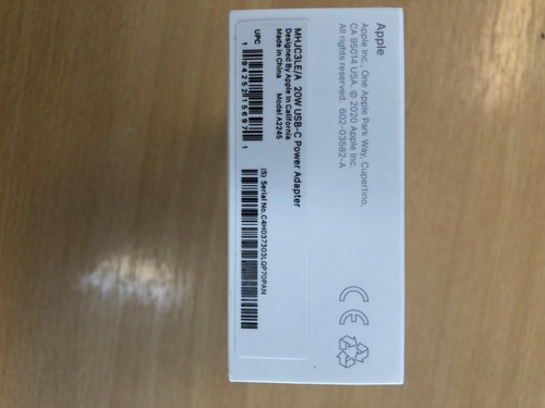 Cargador Fast Apple Original iPhone 13 13 Pro Max Usb-c 20w Color Blanco - Distribuidor autorizado