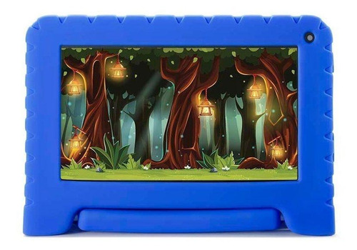 Tablet com capa Mirage 45T Kids 7" 16GB azul com memória RAM 1GB