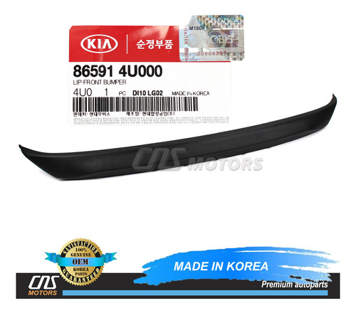 Genuine Front Low Bumper Lip Splitter For 2011-2013 Kia  Ddf