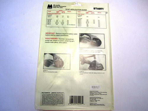 Carbon Arranque Ford Fairmont 1978-1983 Mercury Zephyr 78-83