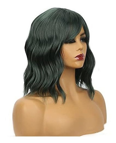 Rabake Pastel Wavy Wig Con Air Bangs Wigs Para Mujer 266sl