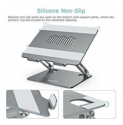 Imagen 6 de 7 de Awavo - Soporte Ergonómico Para Ordenador Portátil De Alumi