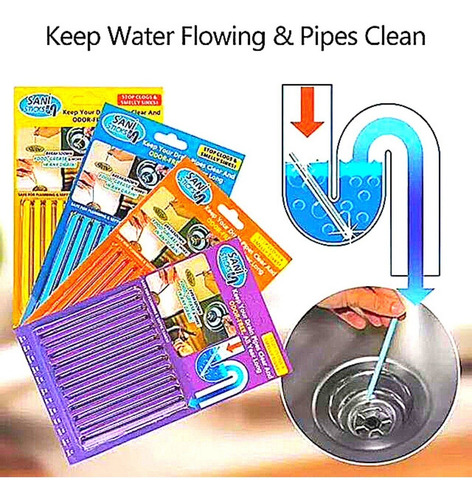 Imagem 6 de 6 de Sani Stick Desentupidor De Esgoto Limpeza Pia Ralo