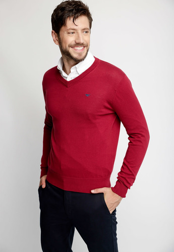 Sweater Hombre Smart Casual Rojo Fw23 Ferouch