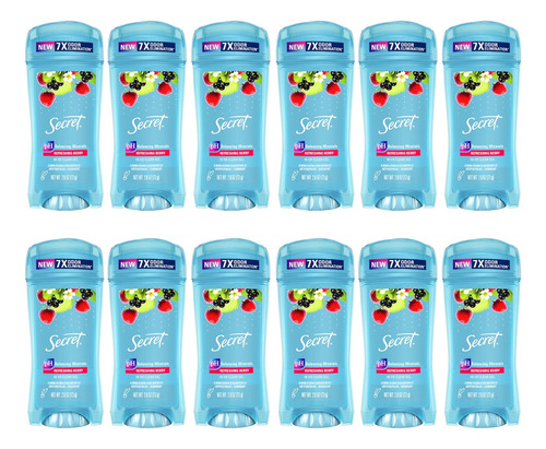 Secret X12 Desodorante Antitranspirante Clear Gel Berry 