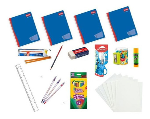 4 Cuadernos Profesionales Scribe + Kit De Utiles Escolares¡¡